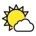 sun behind small cloud